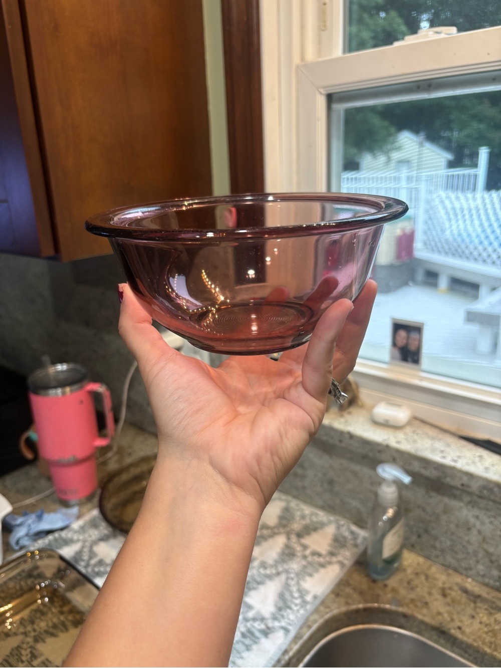 Pyrex Purple Glass Mixing Bowl - Translucent Plum